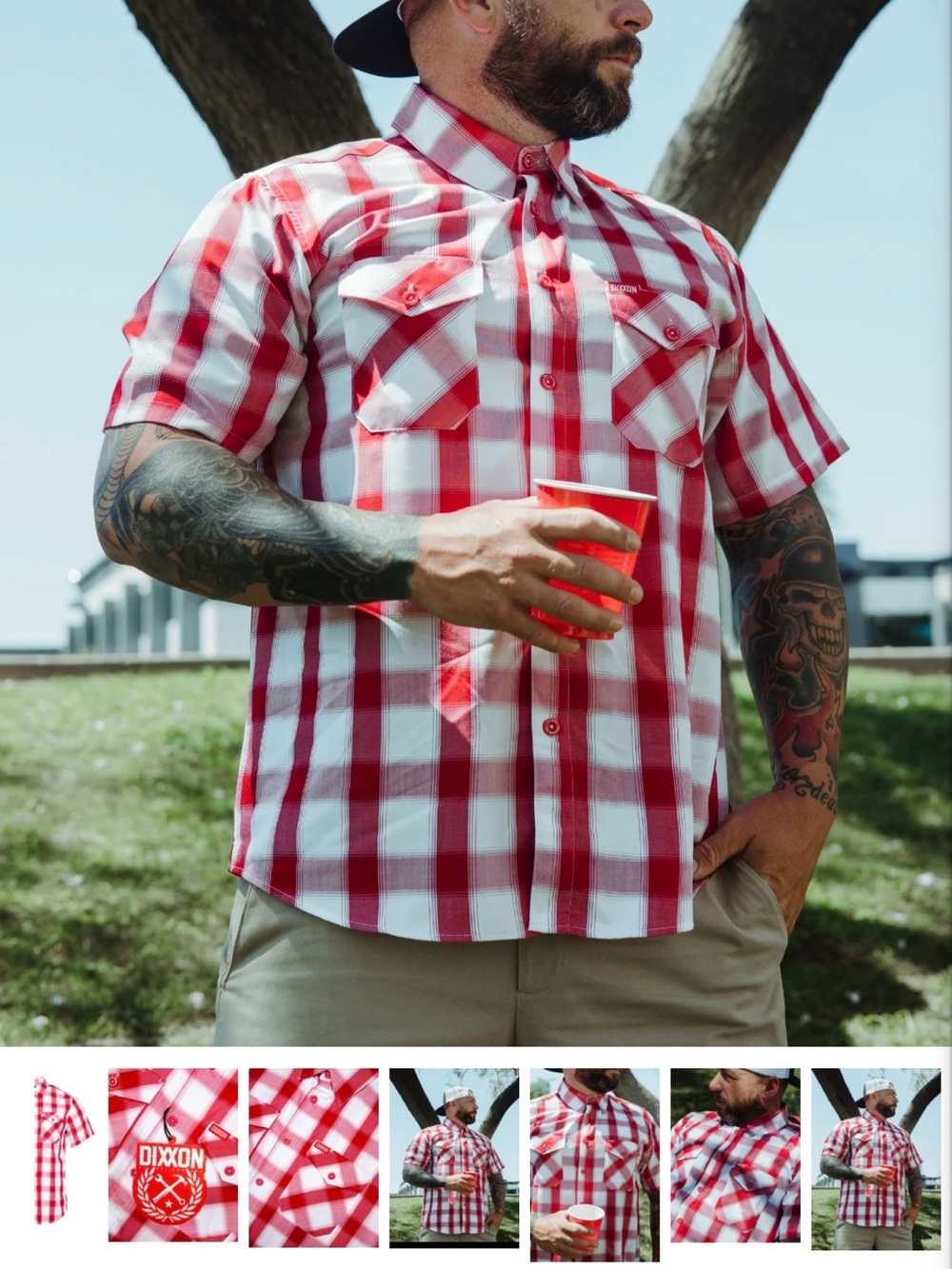 Dixxon The Gingham Short Sleeve Bamboo - XL